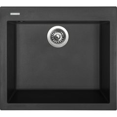 Sinks kuchyňský granitový dřez CUBE 560 pureblack 26 | TLCU56050026