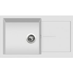 Sinks kuchyňský granitový dřez INFINITY 860 NANO nanowhite N1 | TLIN860500N1