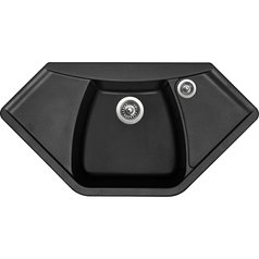 Sinks kuchyňský granitový dřez NAIKY 980 pureblack 26 | TLNA98051026
