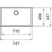 Kuchyňský nerezový dřez BE LINEA RS 15 71.40 leštěný povrch schéma