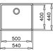 Kuchyňský nerezový dřez BE LINEA RS15 50.40 leštěný povrch schéma