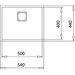 Kuchyňský nerezový dřez FLEXLINEA RS15 50.40 leštěný povrch schéma