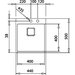 Kuchyňský nerezový dřez FORLINEA R15 40.40 leštěný povrch schéma