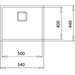 Kuchyňský nerezový dřez FLEXLINEA RS15 50.40 TIT Titanová schéma