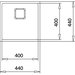 Kuchyňský nerezový dřez FLEXLINEA RS15 40.40 M-XT 1B X Matný schéma