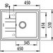 Kuchyňský granitový dřez STONE 45 S-TG Bílá (Alpina) schéma