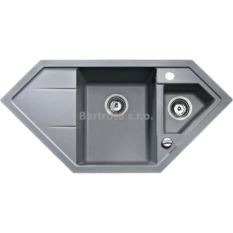 Kuchyňský granitový dřez ASTRAL 80 E-TG Hliníkově šedá (Croma)
