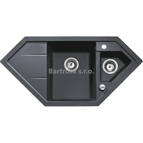 Kuchyňský granitový dřez ASTRAL 80 E-TG Černá metalická (Onyx)